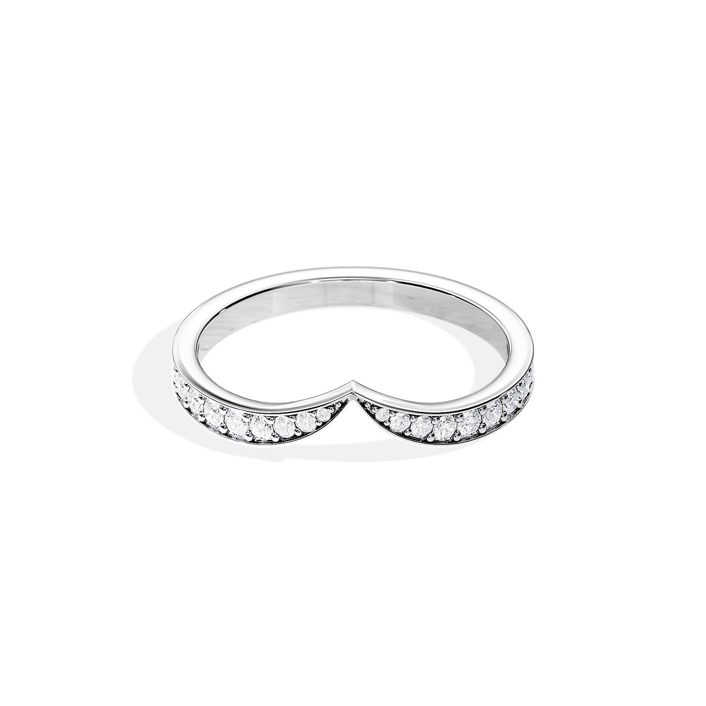 0.30 TCW Round Curved Style Wedding Band