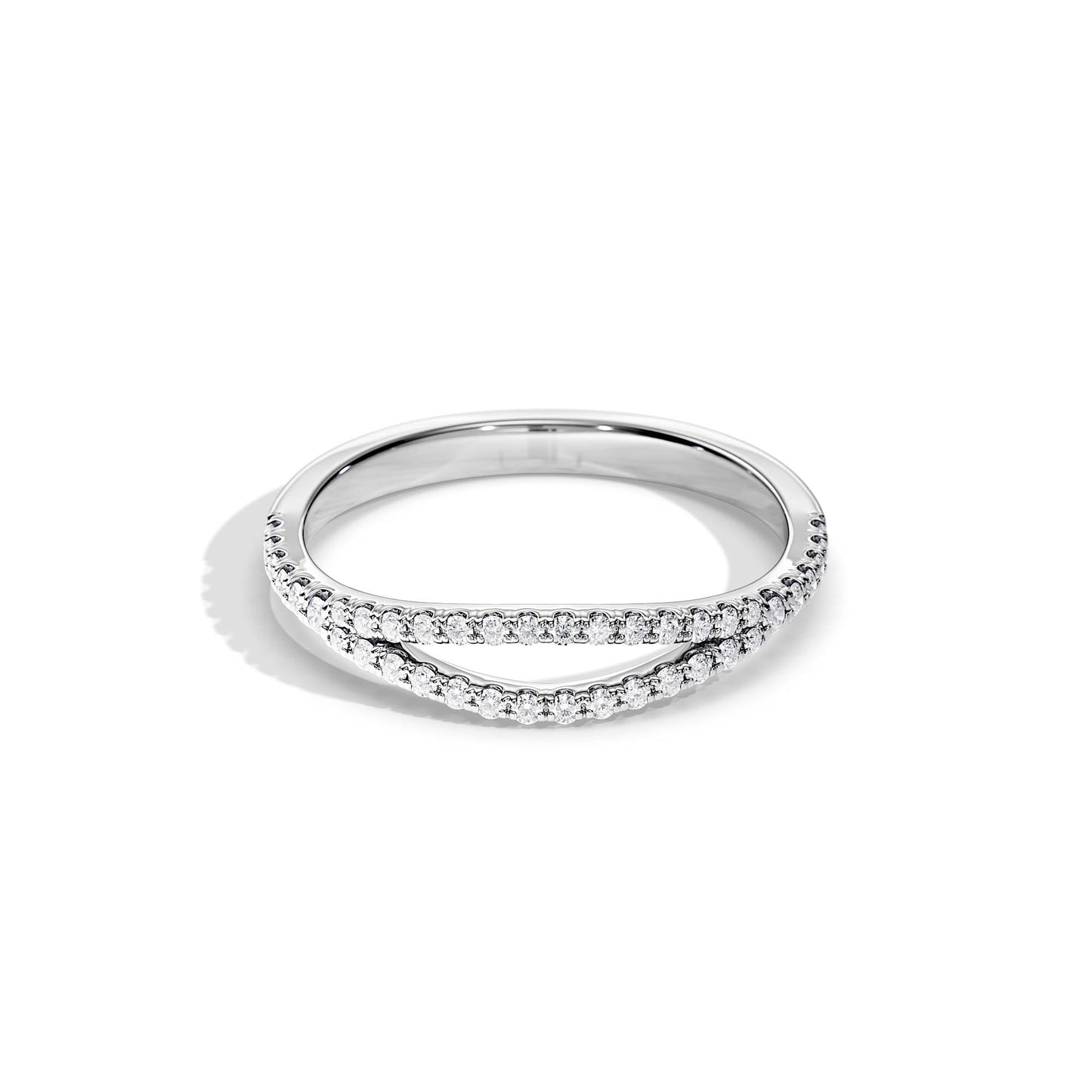 0.50 TCW Round Split Shank Wedding Band