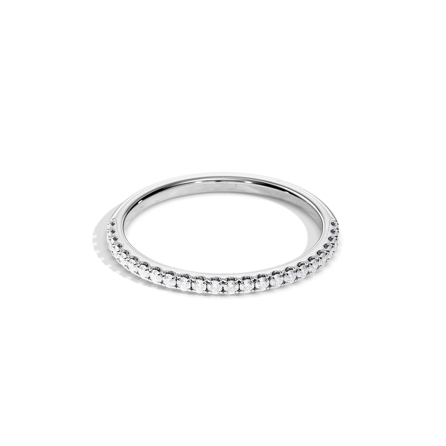 0.25 TCW Round Full Eternity Moissanite Wedding Band