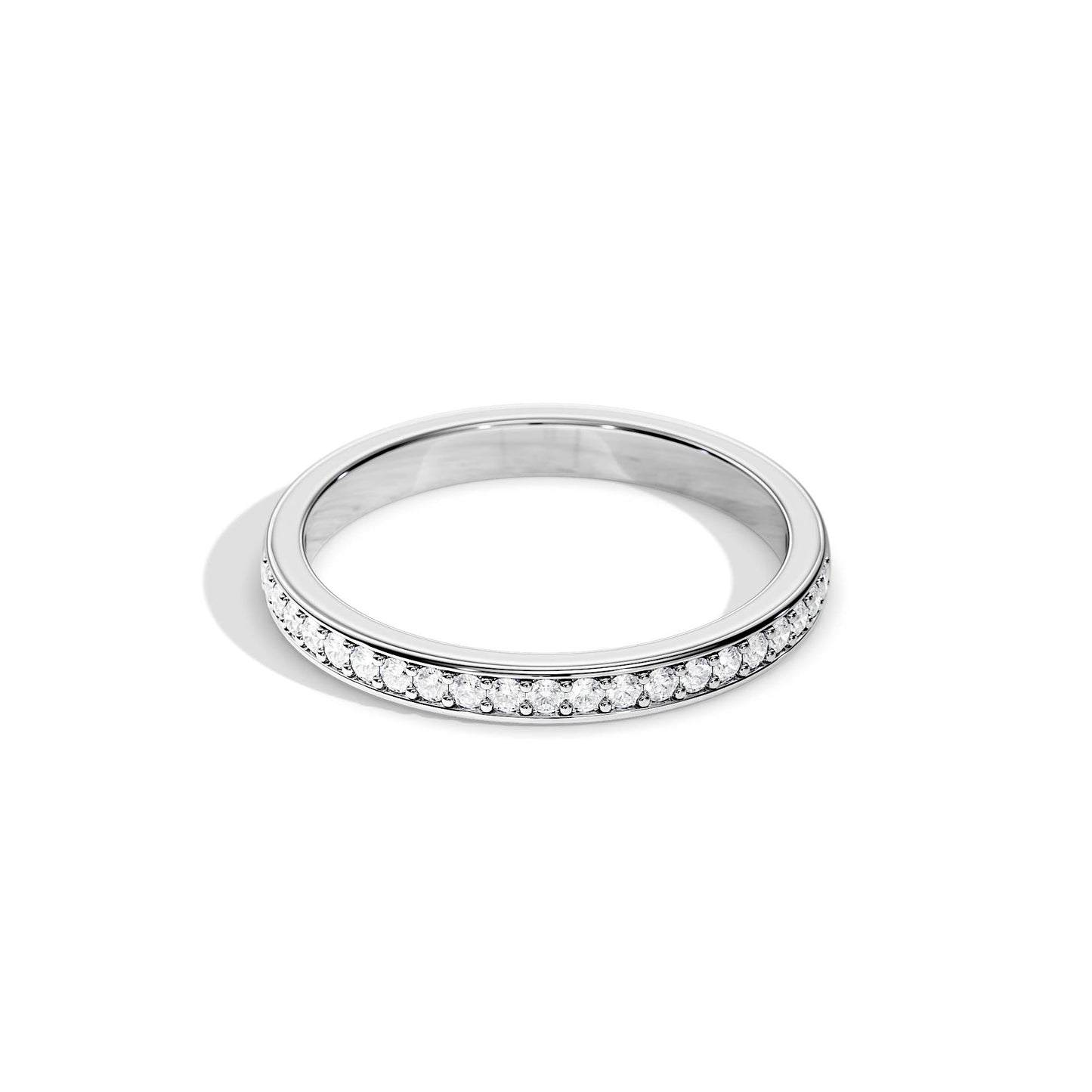 0.20 TCW Round Half Eternity Wedding Band
