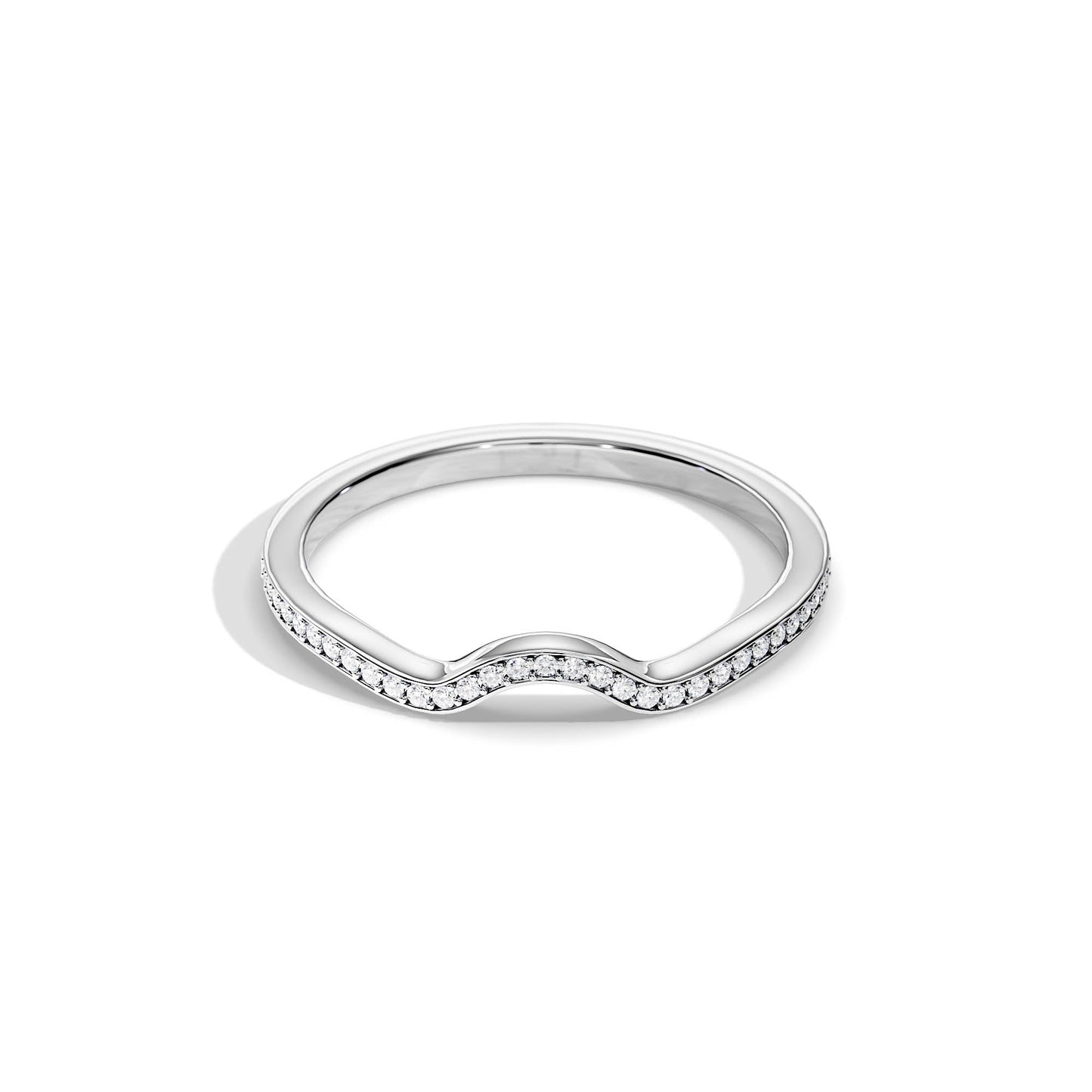 0.10 TCW Round Curved Wedding Band