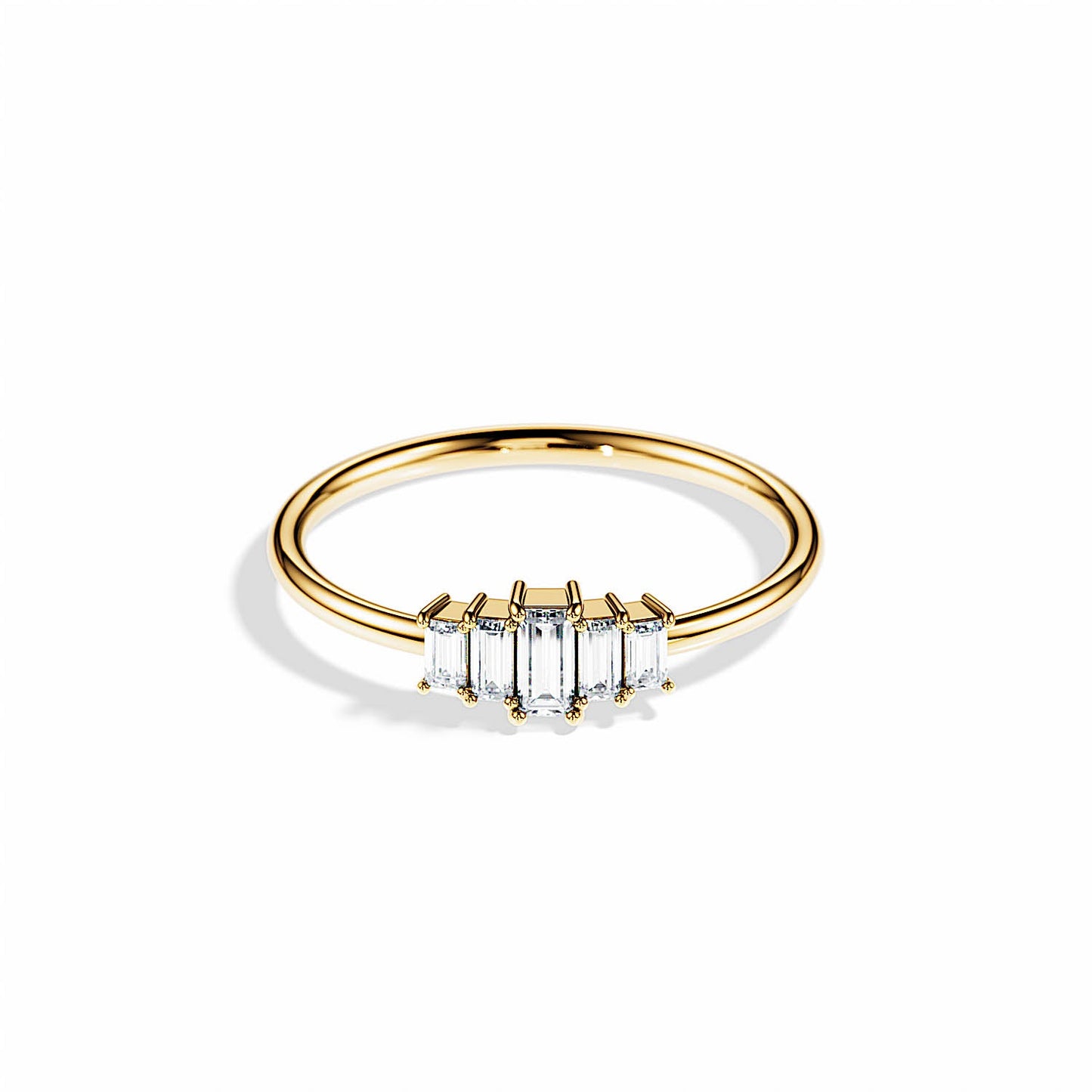 0.30 TCW Baguette Art Deco Moissanite Wedding Band