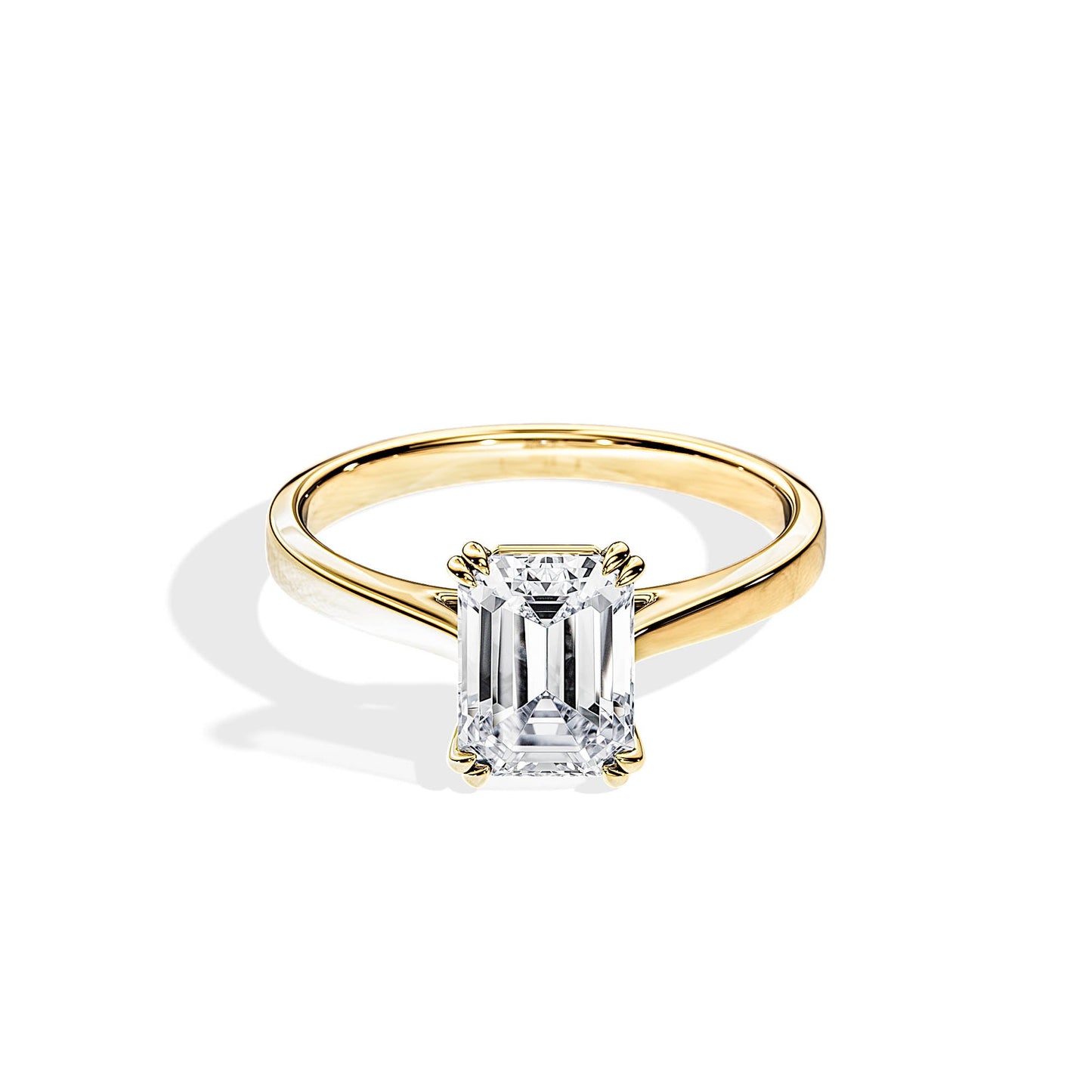 1.75 CT Emerald Moissanite Solitaire Engagement Ring