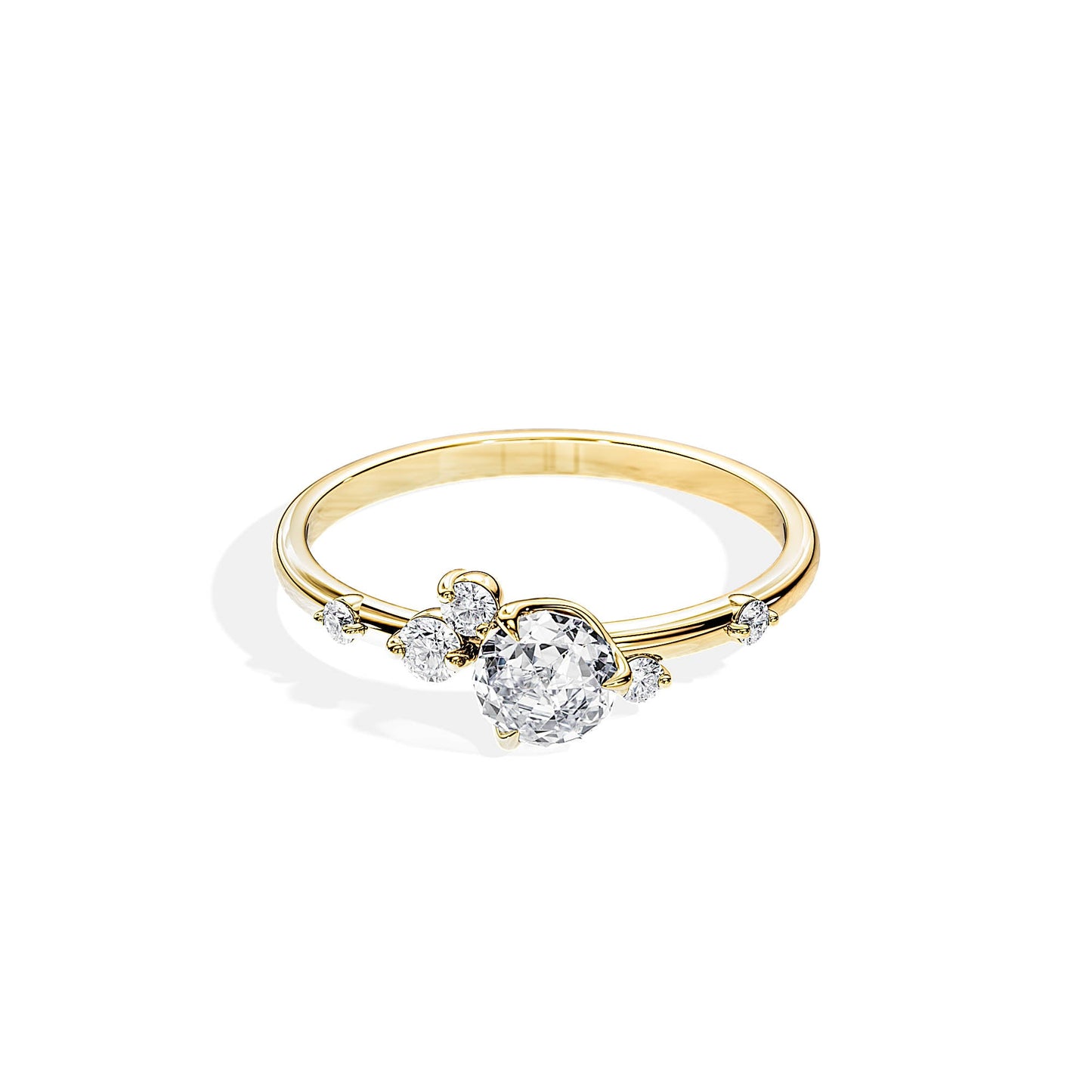 0.14 TCW Round Dainty Moissanite Wedding Band