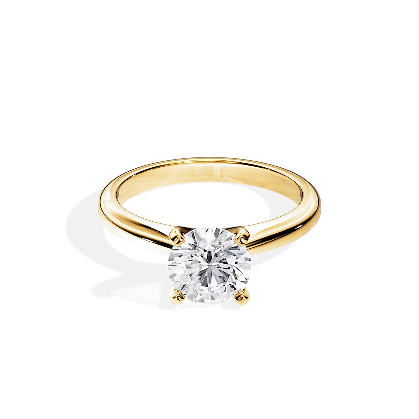 1.50 CT Round Cut Moissanite Solitaire Setting Engagement Ring