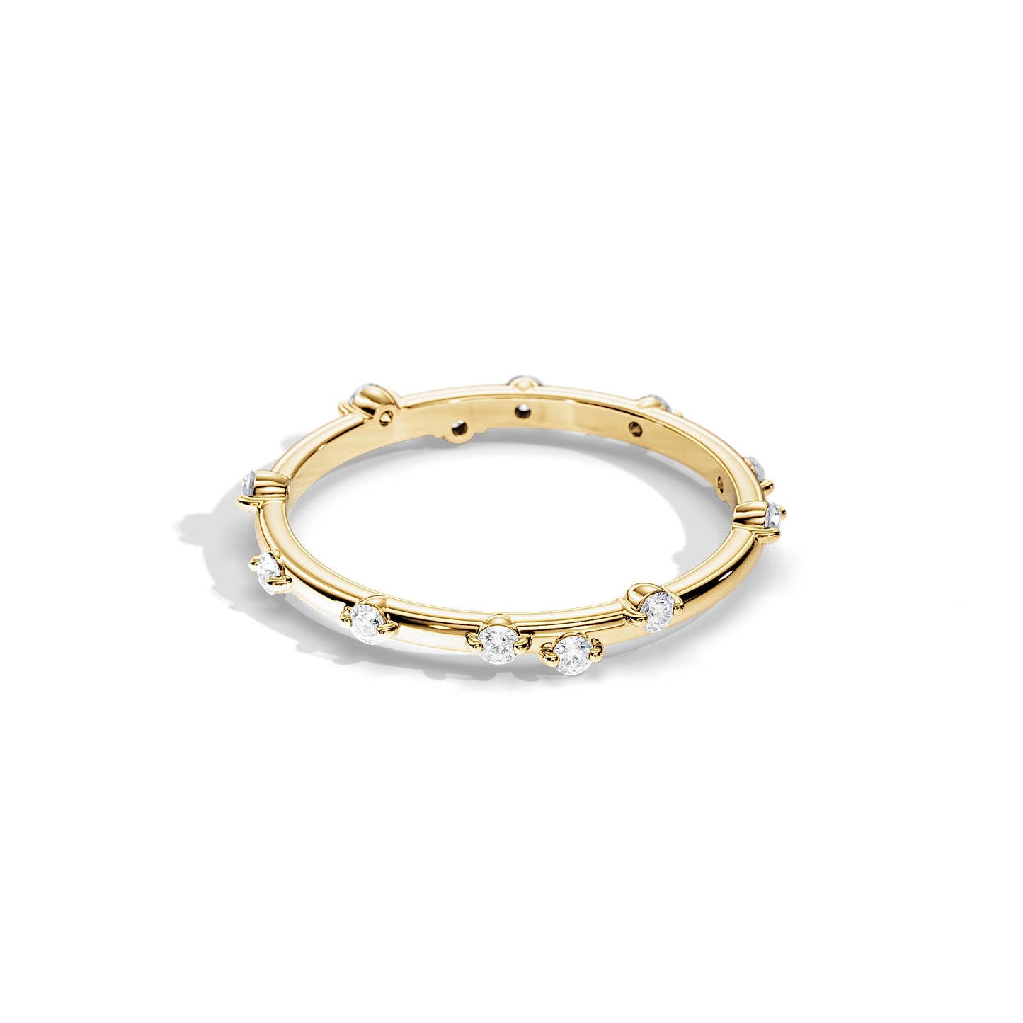 0.22 TCW Round Eternity Moissanite Wedding Band