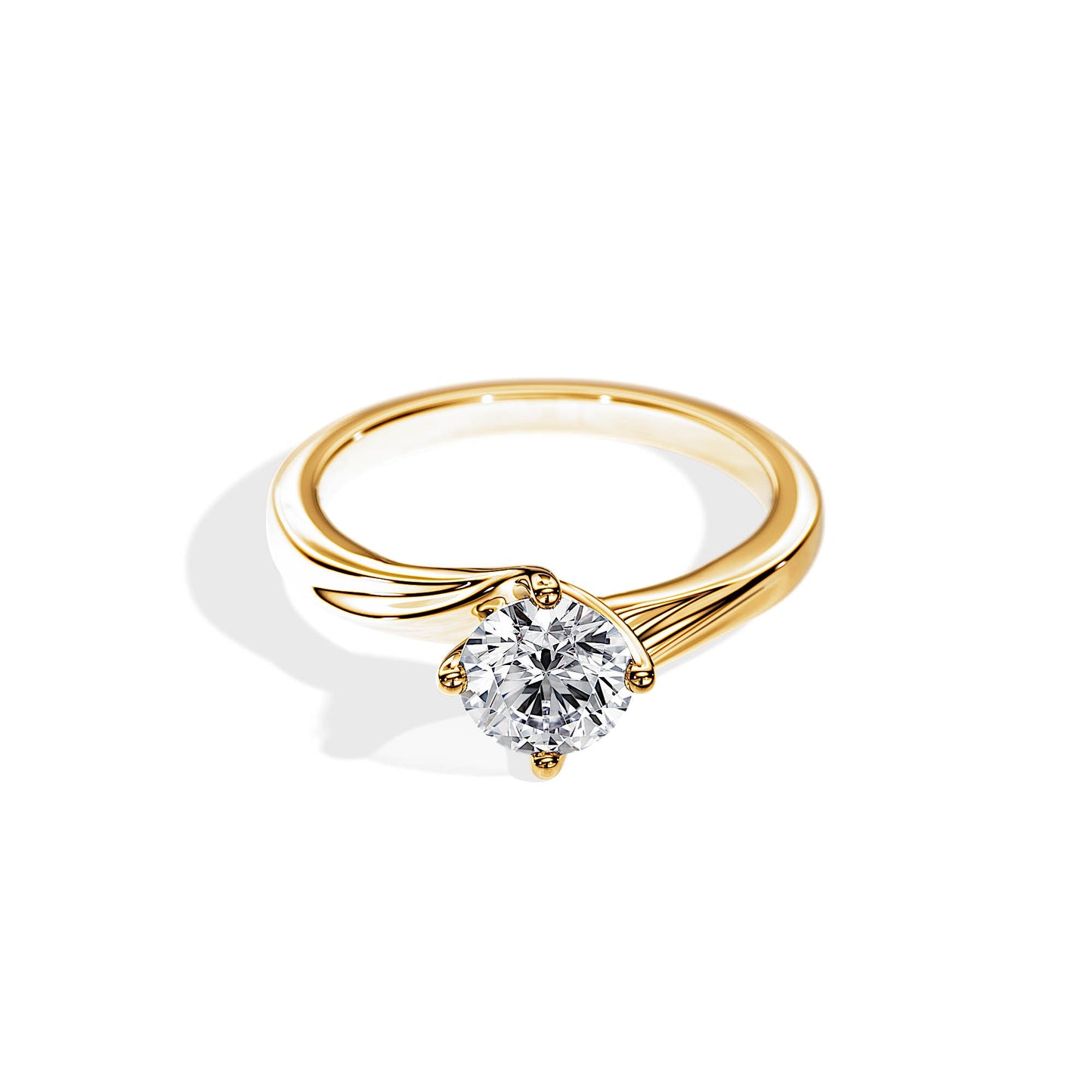 2.0 CT Round Moissanite Solitaire Engagement Ring