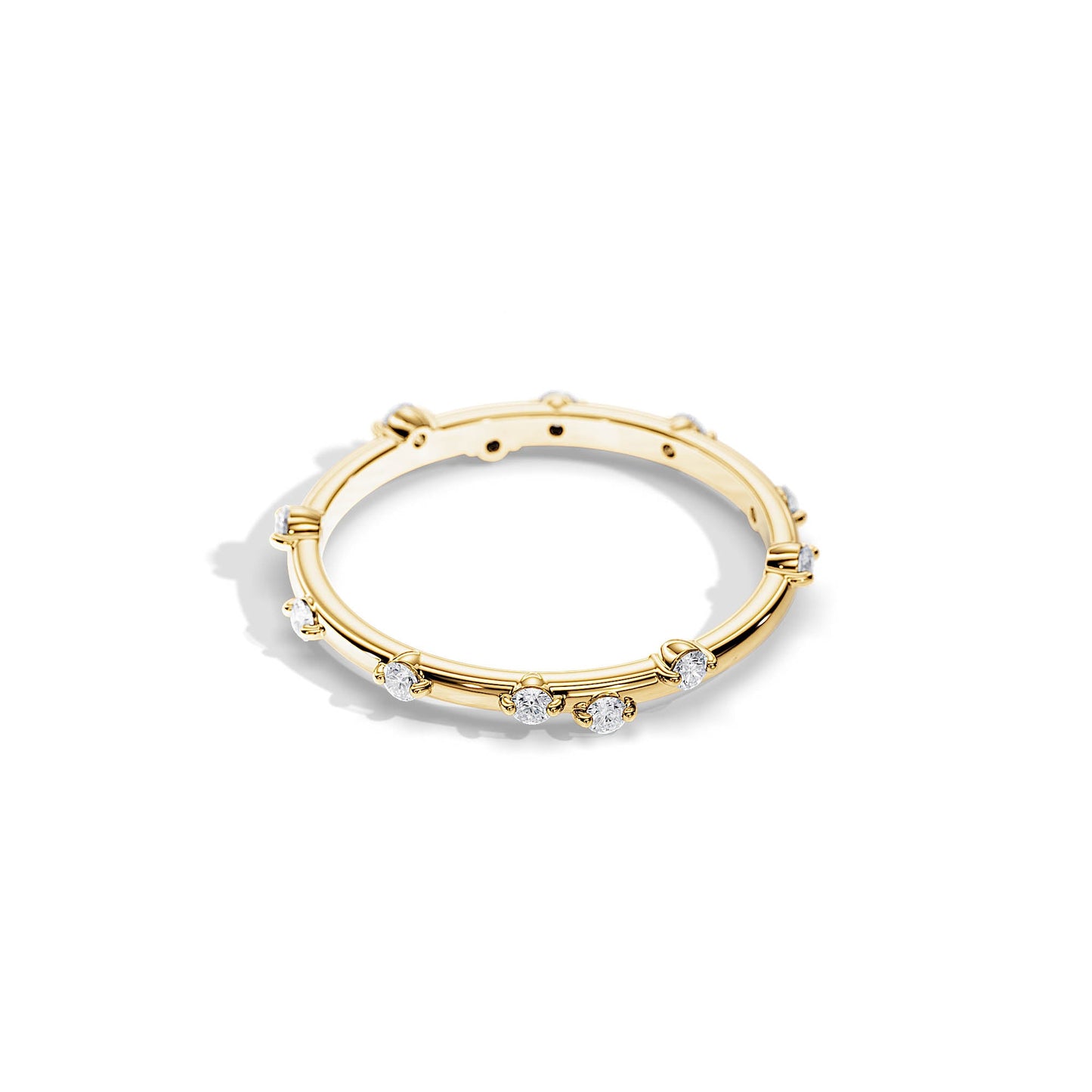 0.22 TCW Round Eternity Moissanite Wedding Band