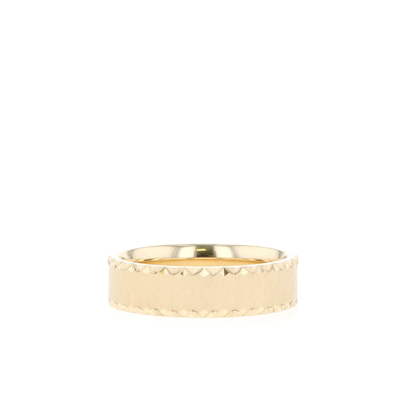 Satin-Finish Classic Yellow Gold Men's Band - farrellouise