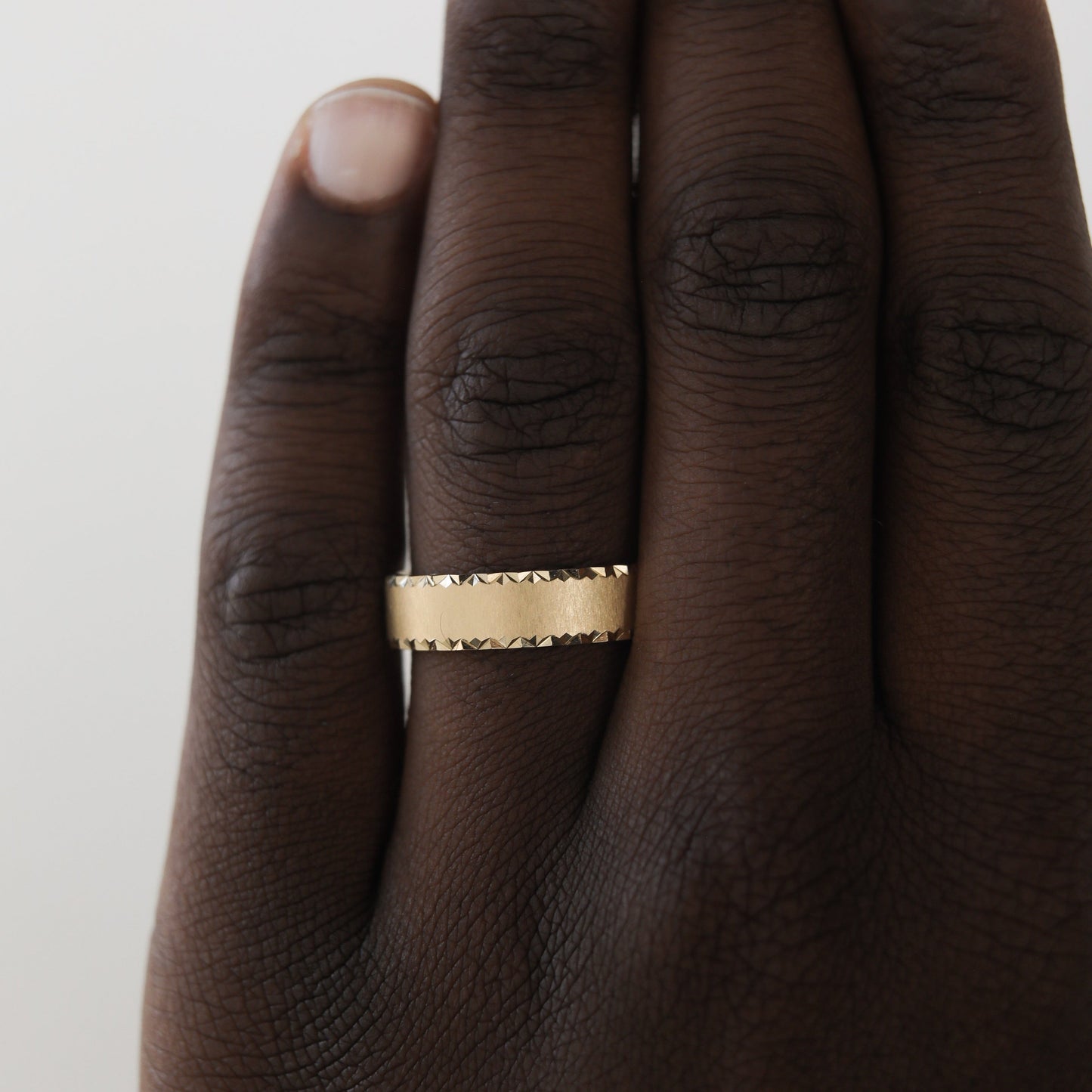 Satin-Finish Classic Yellow Gold Men's Band - farrellouise