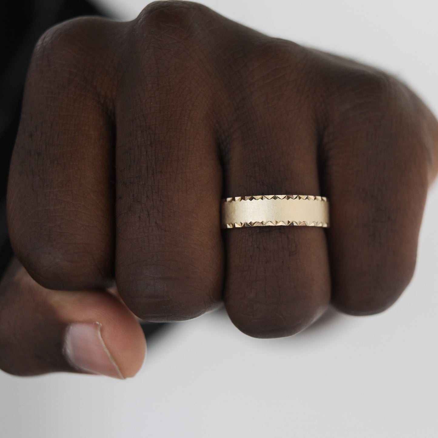 Satin-Finish Classic Yellow Gold Men's Band - farrellouise