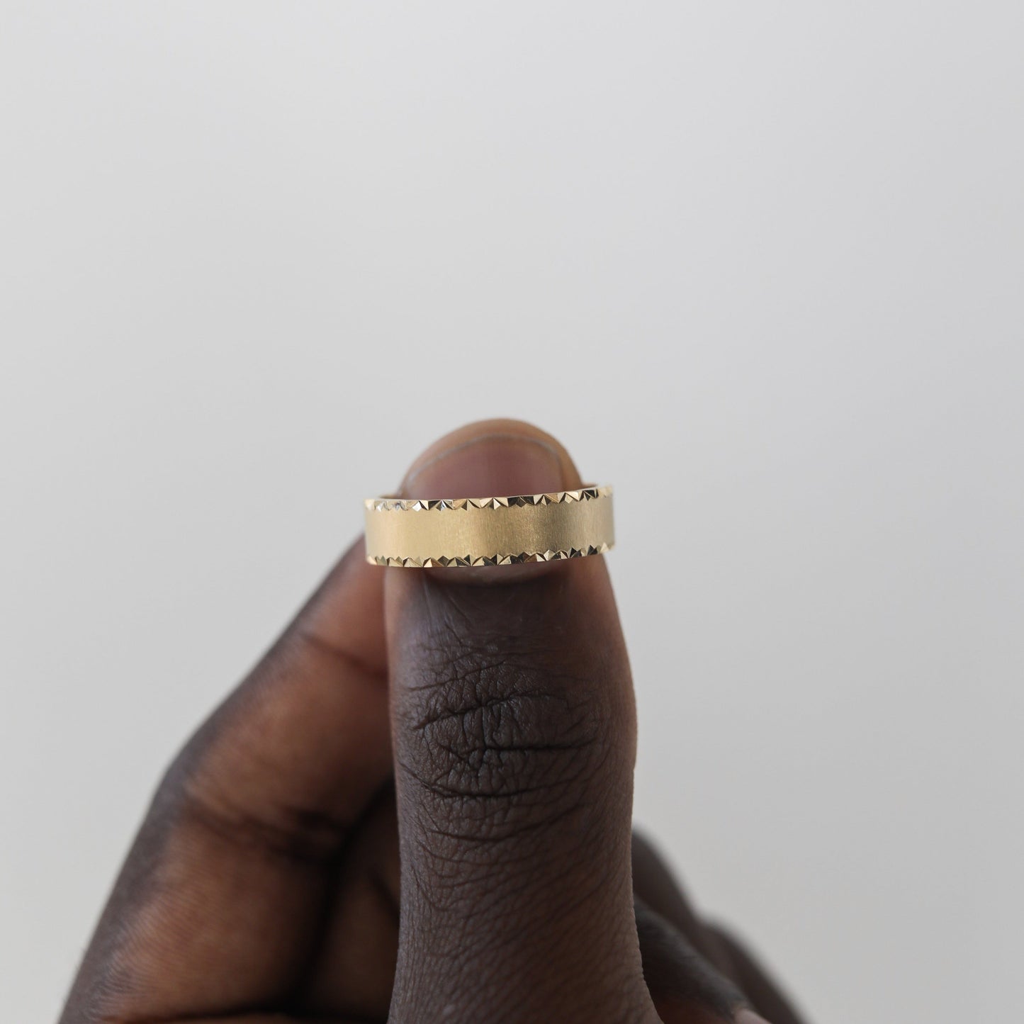Satin-Finish Classic Yellow Gold Men's Band - farrellouise