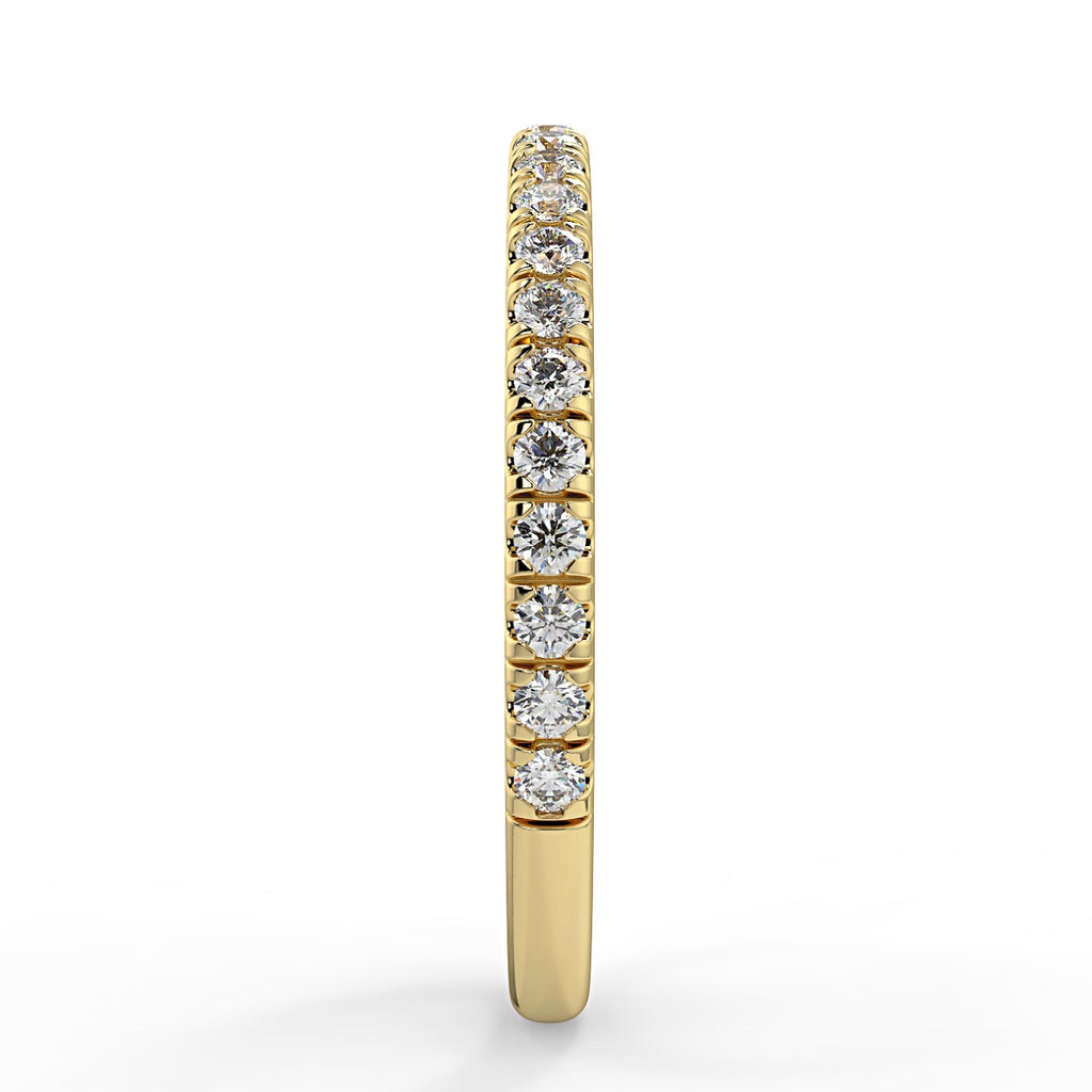 0.26 TCW Round Moissanite Half Eternity Wedding Band - farrellouise