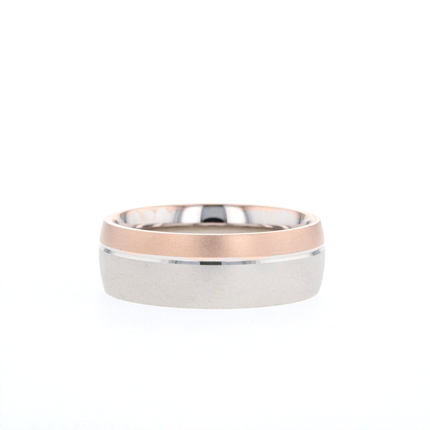 Satin-Finish Two Tone Regular Men's Band - farrellouise