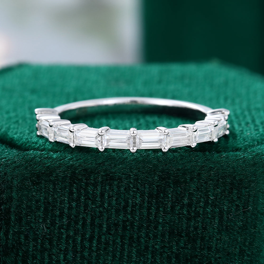 0.11 CT Baguette Moissanite Bar Wedding Band - farrellouise