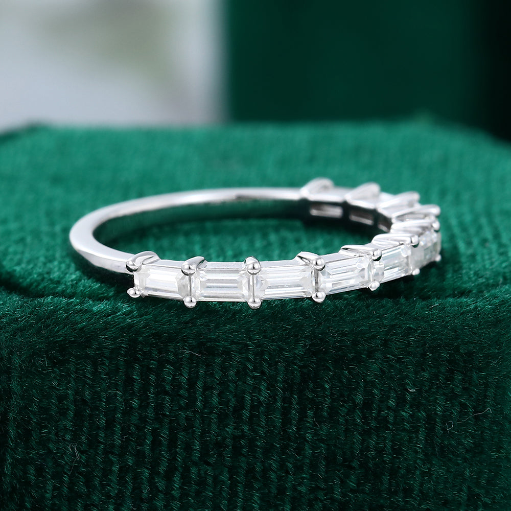0.11 CT Baguette Moissanite Bar Wedding Band - farrellouise