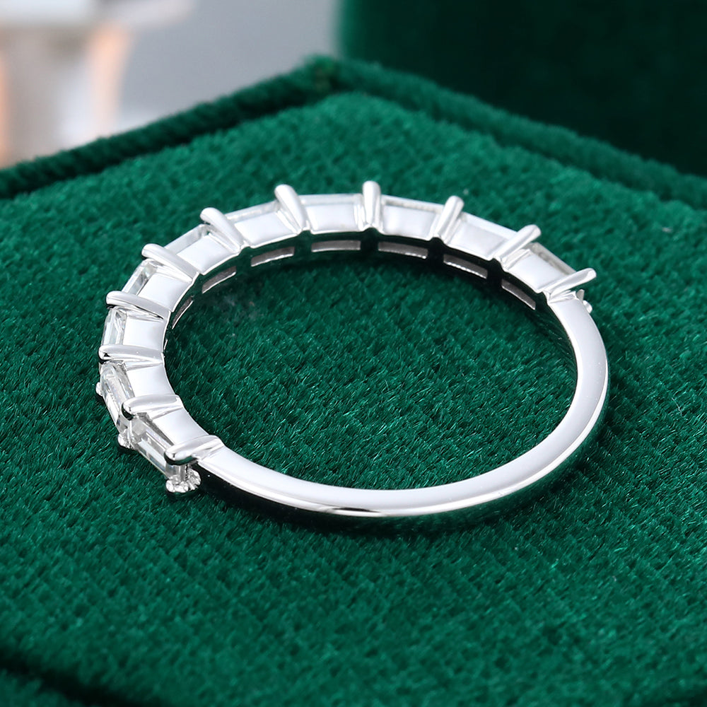 0.11 CT Baguette Moissanite Bar Wedding Band - farrellouise