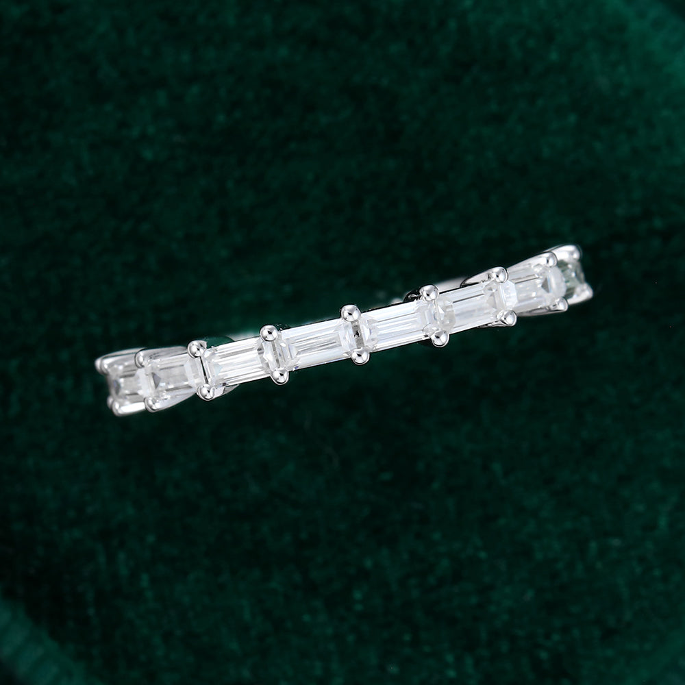 0.11 CT Baguette Moissanite Bar Wedding Band - farrellouise