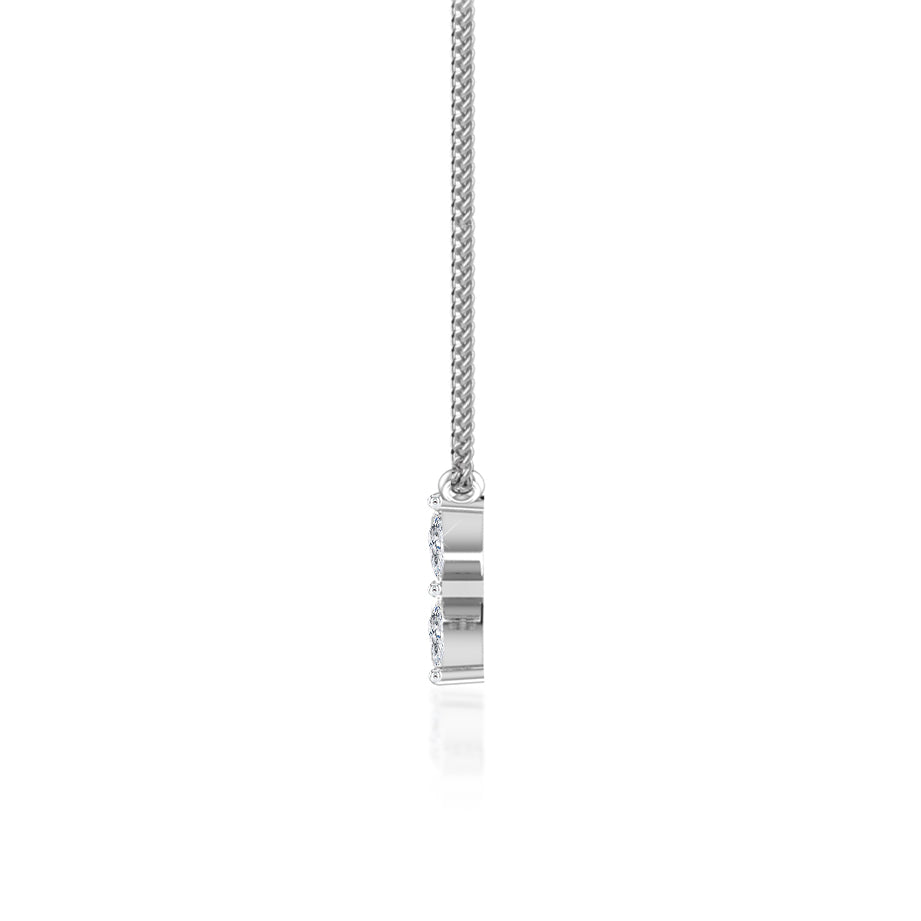 0.23 TCW Marquise Moissanite Diamond Flower Style Necklace - farrellouise