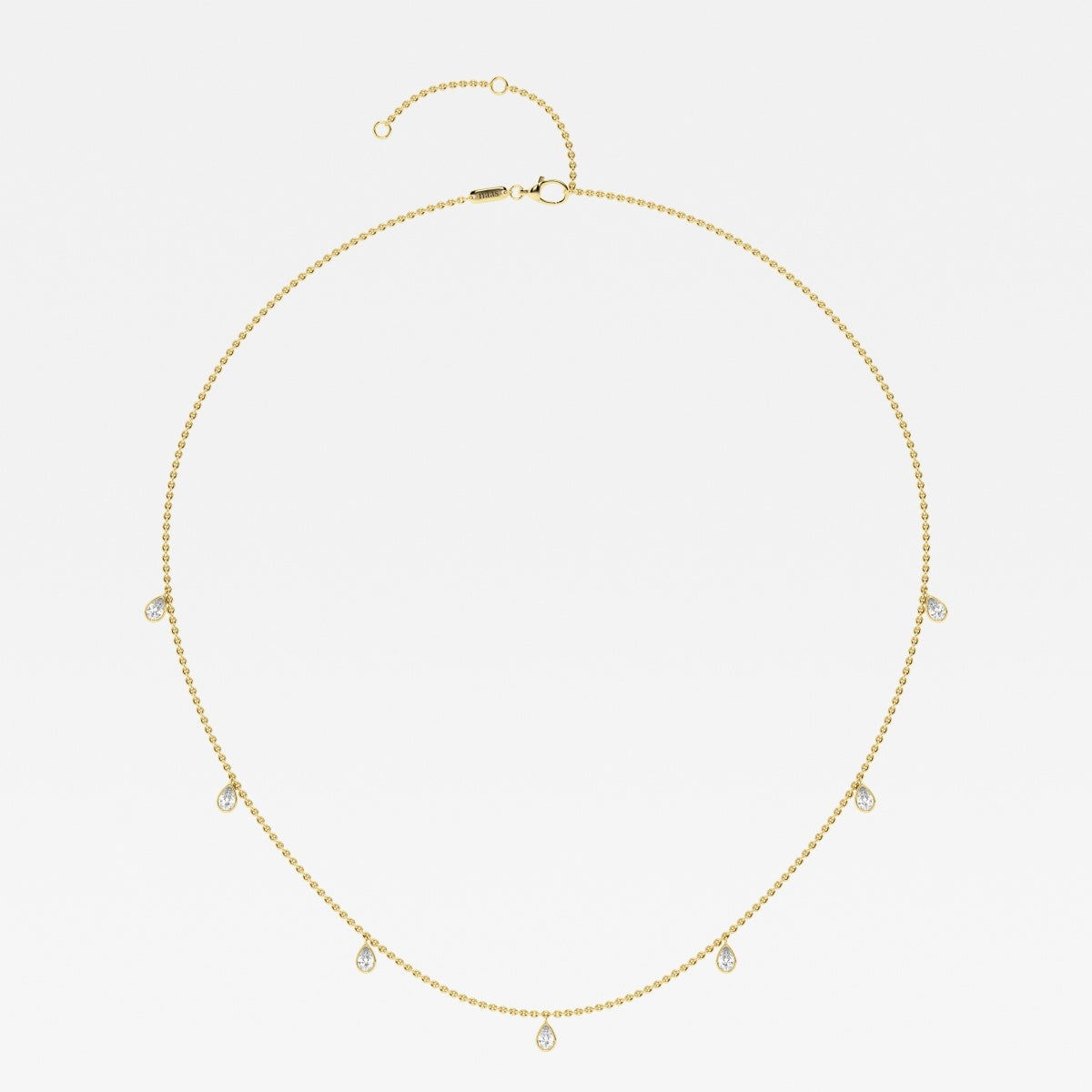 1.0 TCW Pear Moissanite Diamond Dangle Necklace - farrellouise