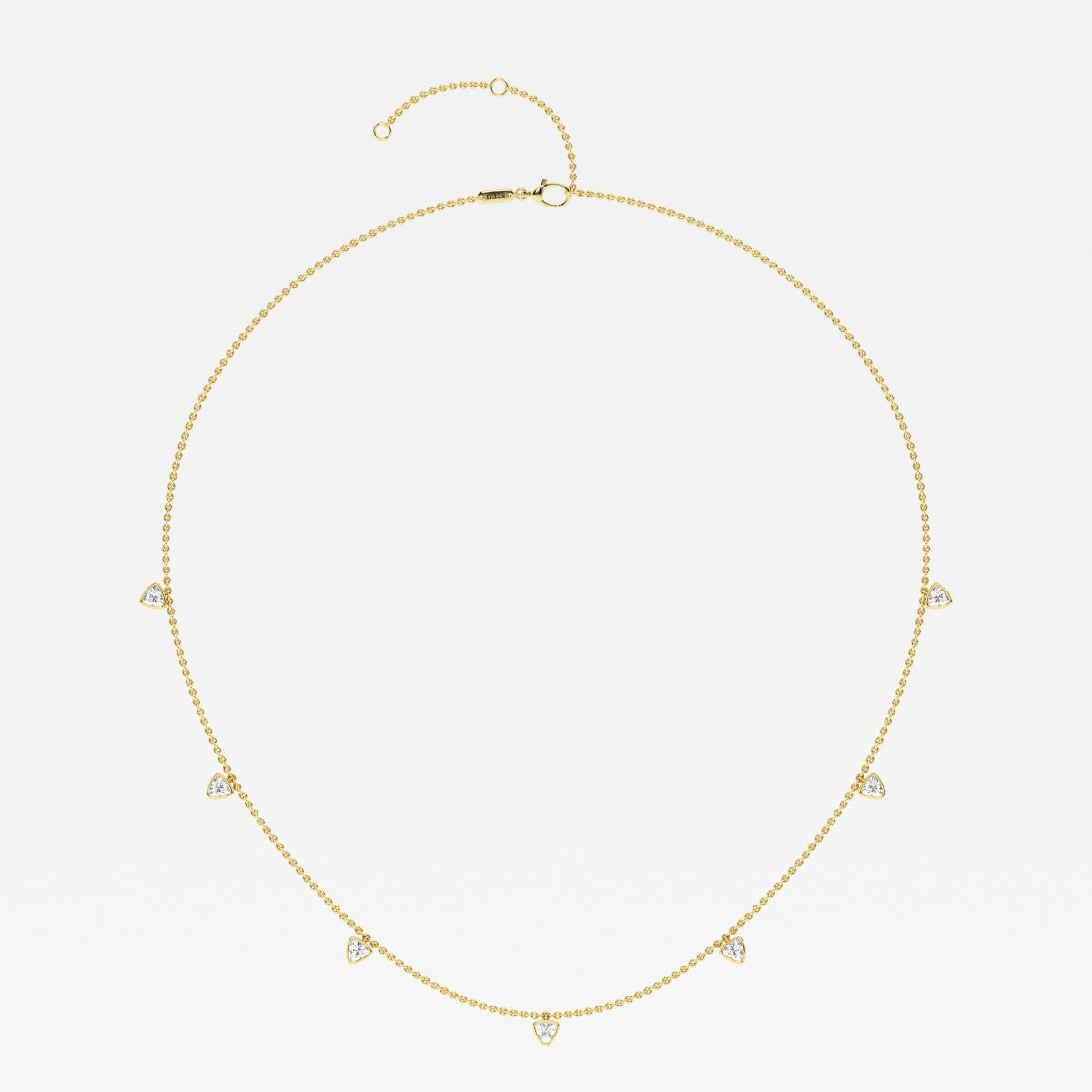 1.40 TCW Trillion Moissanite Diamond Dangle Necklace - farrellouise