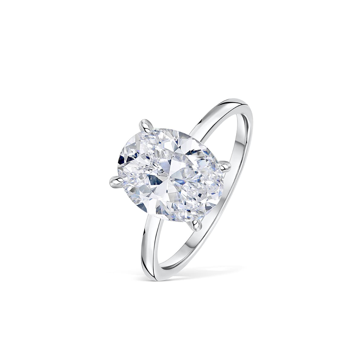 3.0 CT Oval Moissanite Hidden Halo Engagement Ring - farrellouise