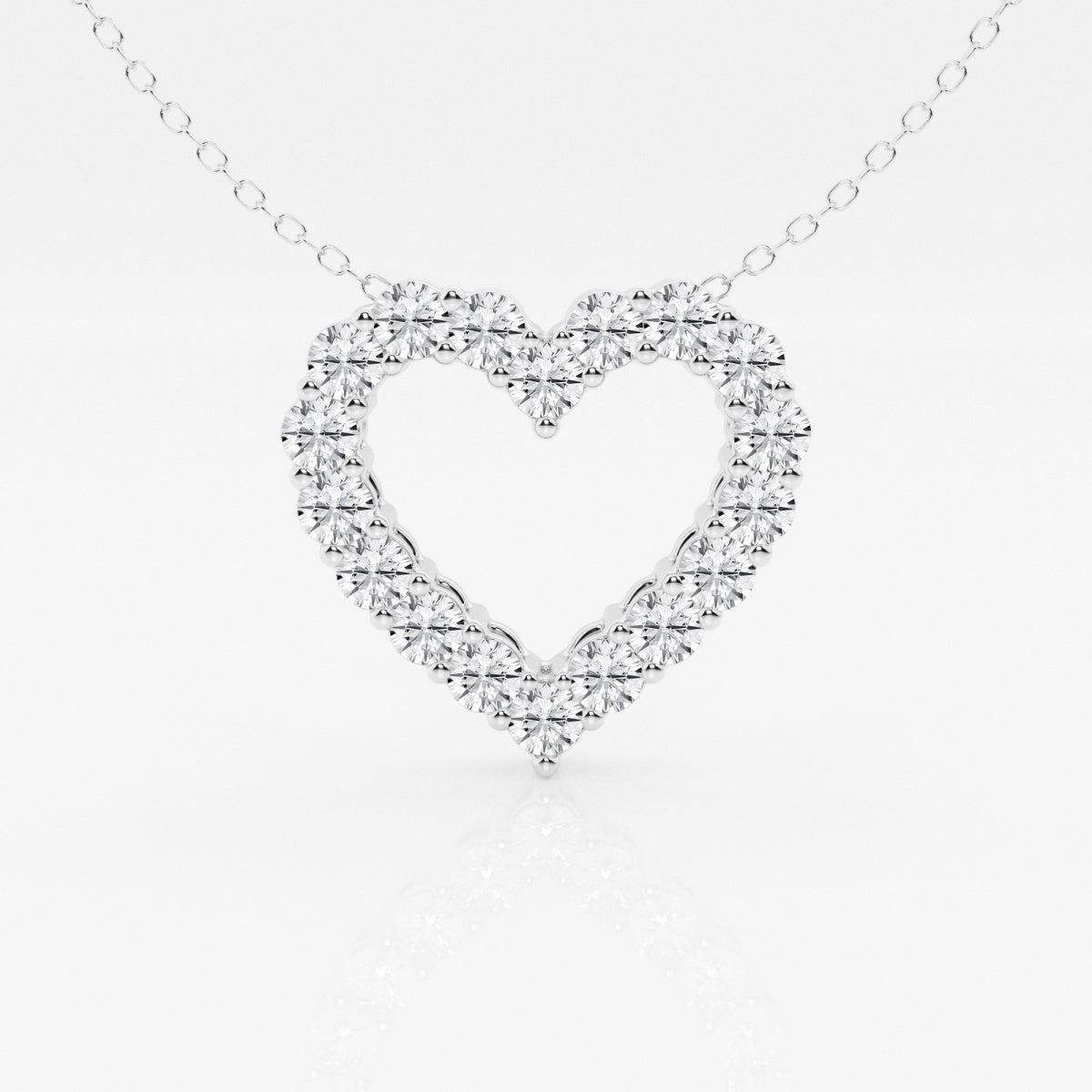 1.50 TCW Round Moissanite Diamond Heart Pandant Necklace - farrellouise