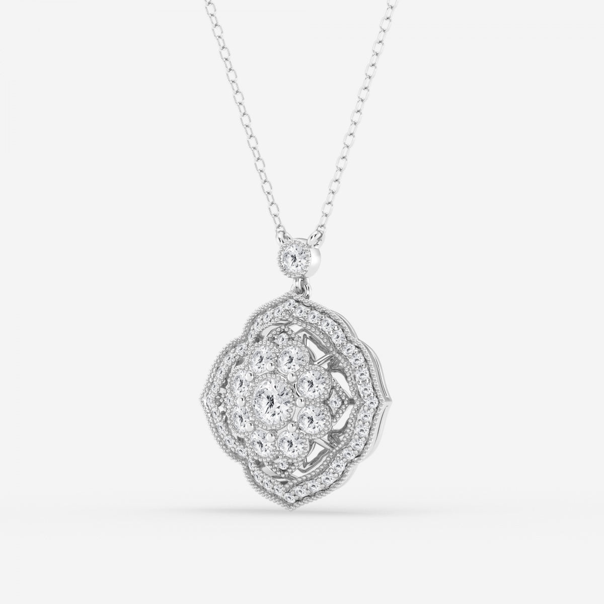 1.02 TCW Round Moissanite Diamond Cross Necklace - farrellouise