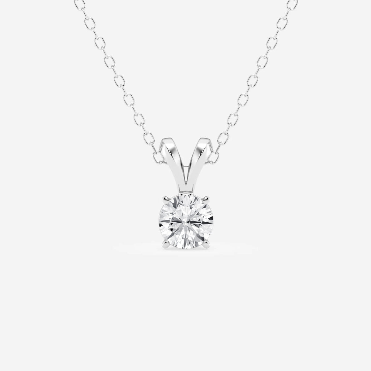 0.50 CT Round Moissanite Diamond Solitaire Necklace - farrellouise