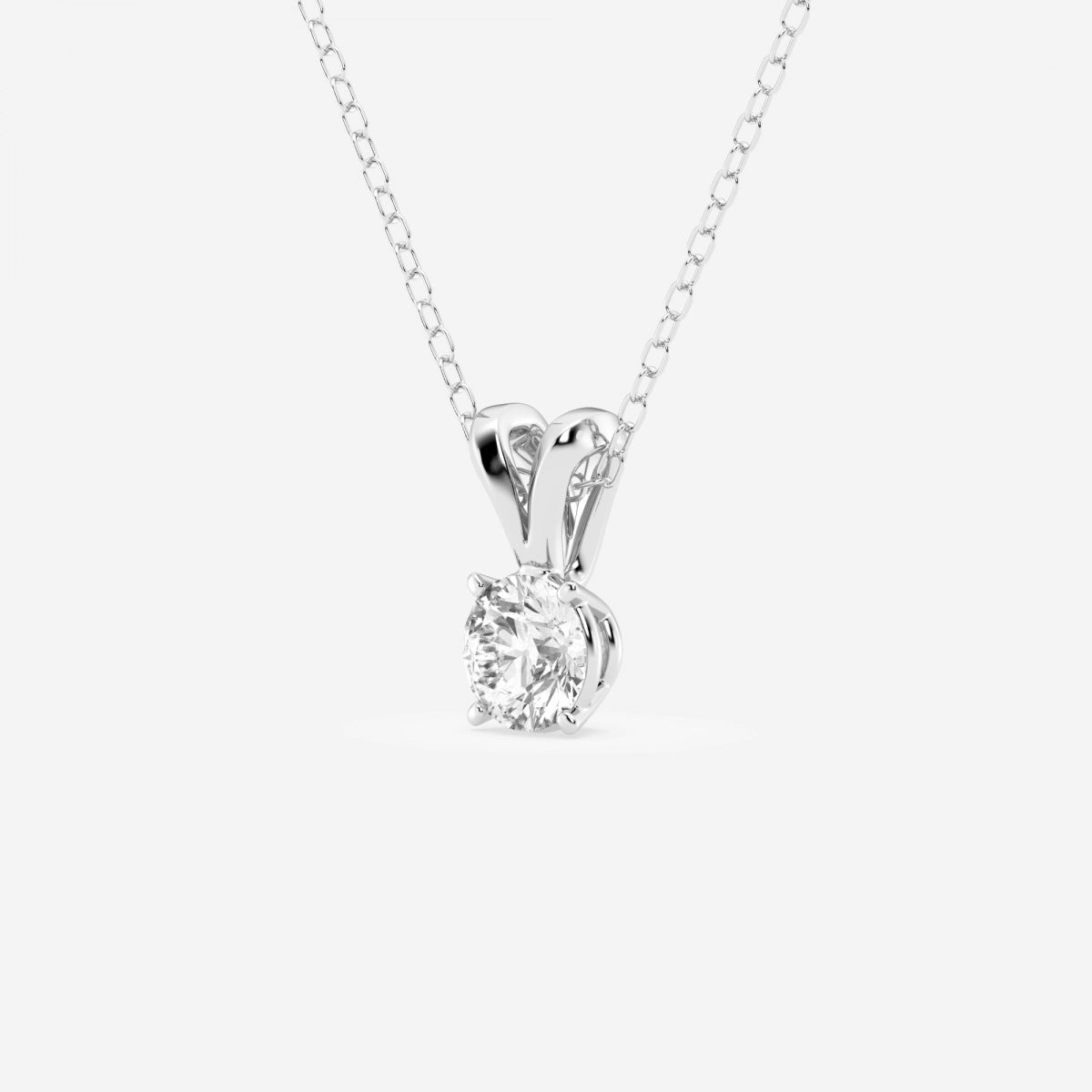 0.50 CT Round Moissanite Diamond Solitaire Necklace - farrellouise