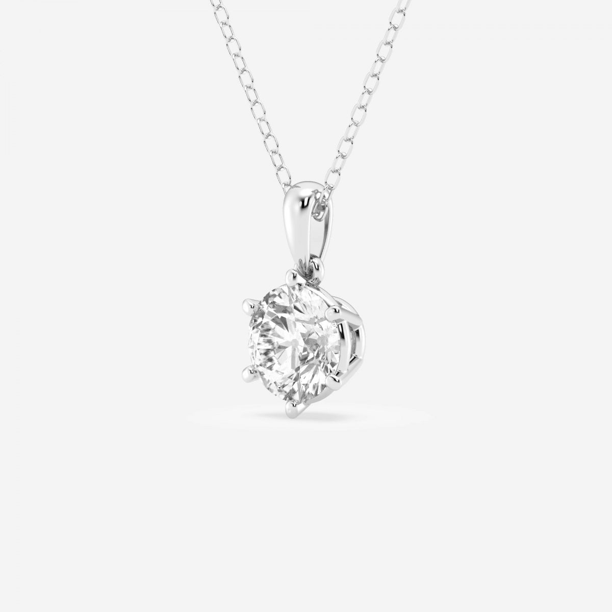 1.0 CT Round Moissanite Diamond Solitaire Necklace - farrellouise