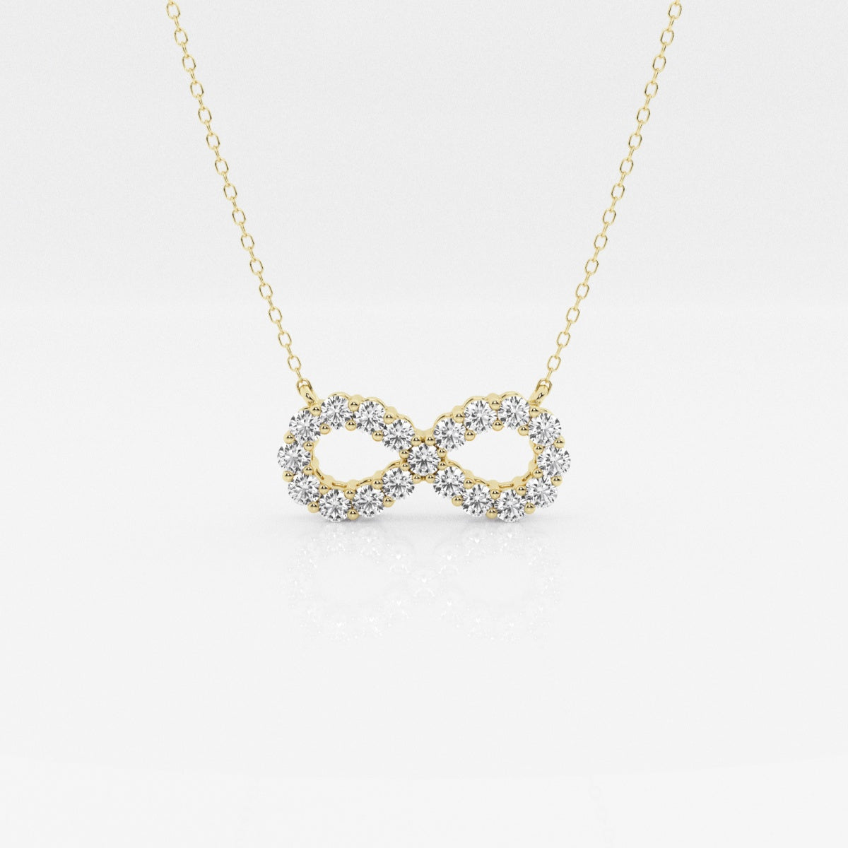 1.0 TCW Round Moissanite Diamond Infinity Necklace - farrellouise