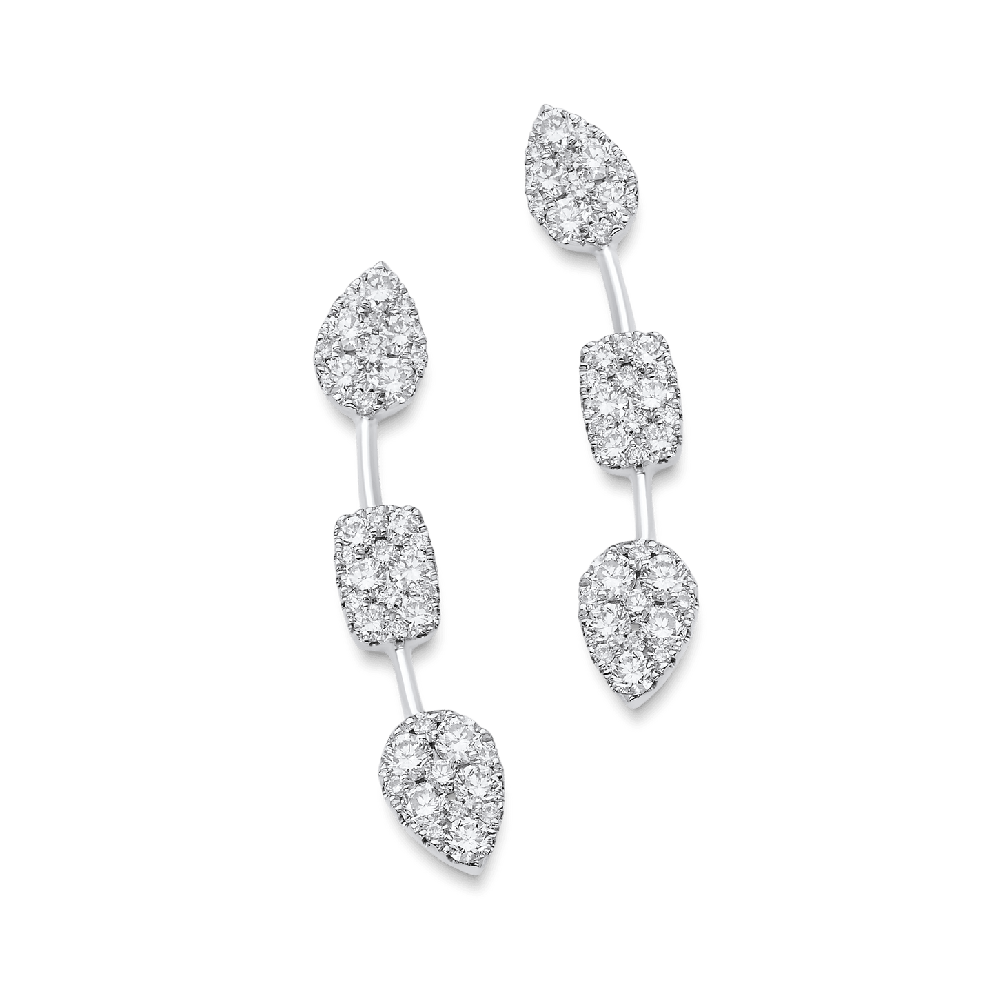 0.52 TCW Round Moissanite Diamond Ear Crawler Earrings - farrellouise