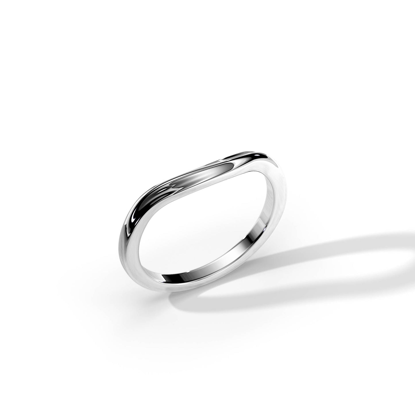 Plain Classic Curved Woman Wedding Band
