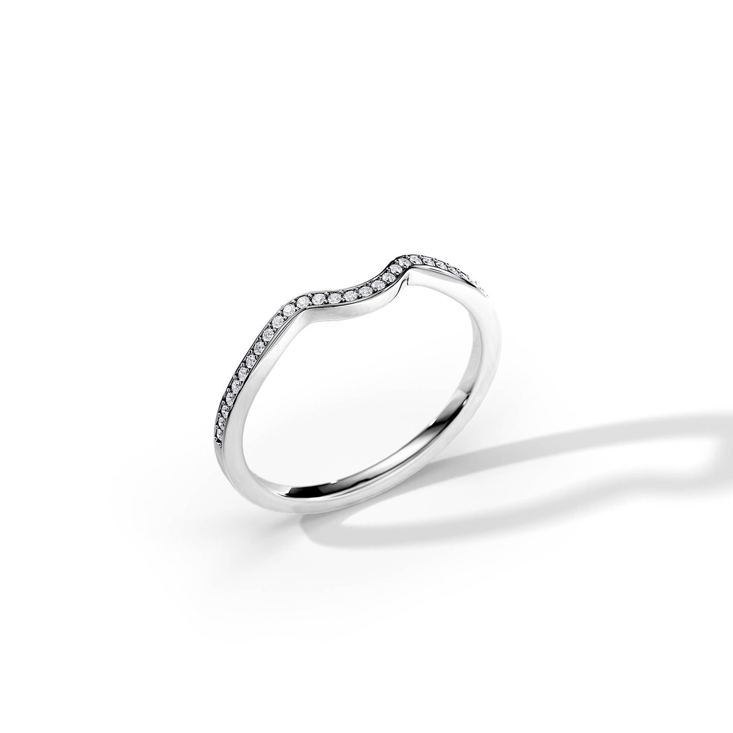 0.10 TCW Round Curved Wedding Band