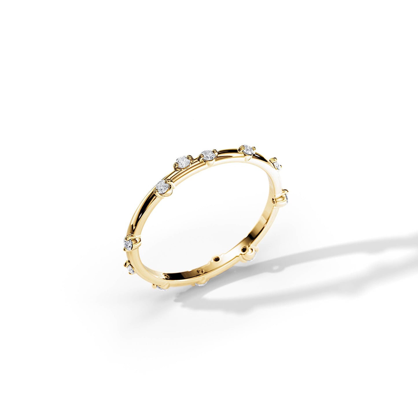 0.22 TCW Round Eternity Moissanite Wedding Band
