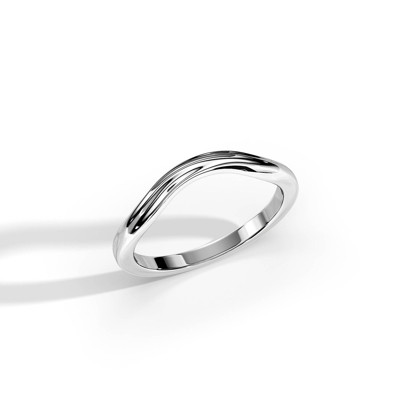 Plain Classic Curved Woman Wedding Band