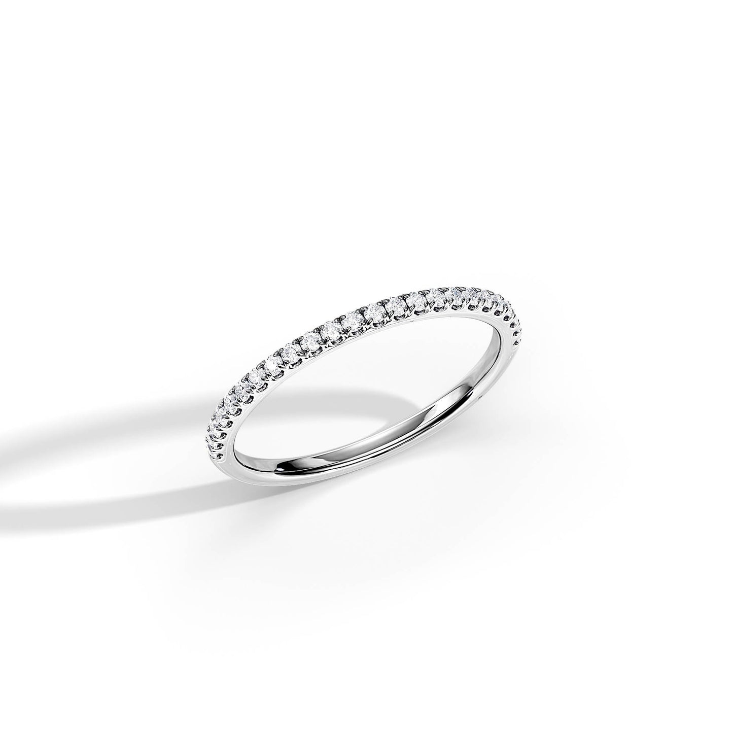 0.25 TCW Round Full Eternity Moissanite Wedding Band