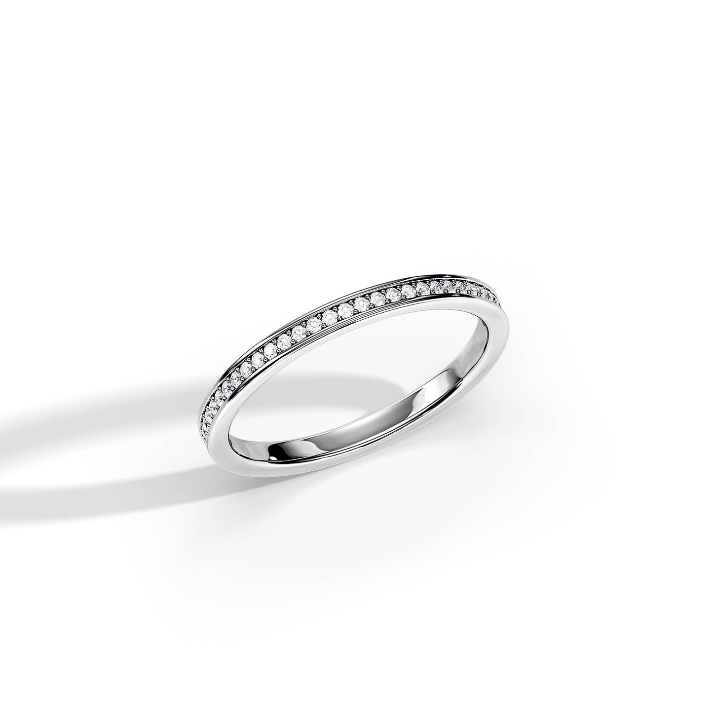 0.16 TCW Round Half Eternity Wedding Band
