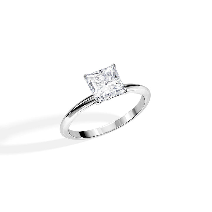 1.50 CT Princess Solitaire Moissanite Engagement Ring