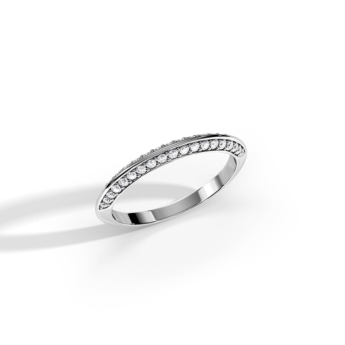 0.35 TCW Round Half Eternity Moissanite Wedding Band