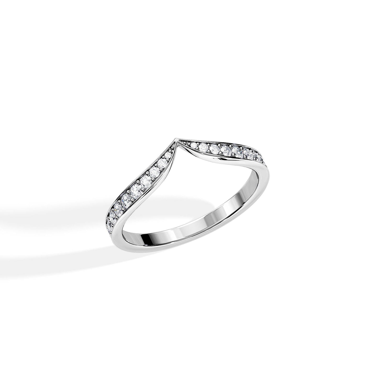 0.30 TCW Round Curved Style Wedding Band