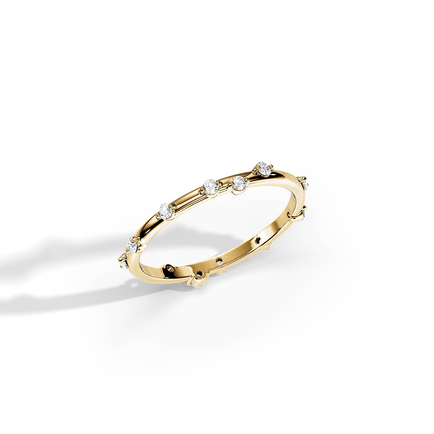 0.22 TCW Round Eternity Moissanite Wedding Band