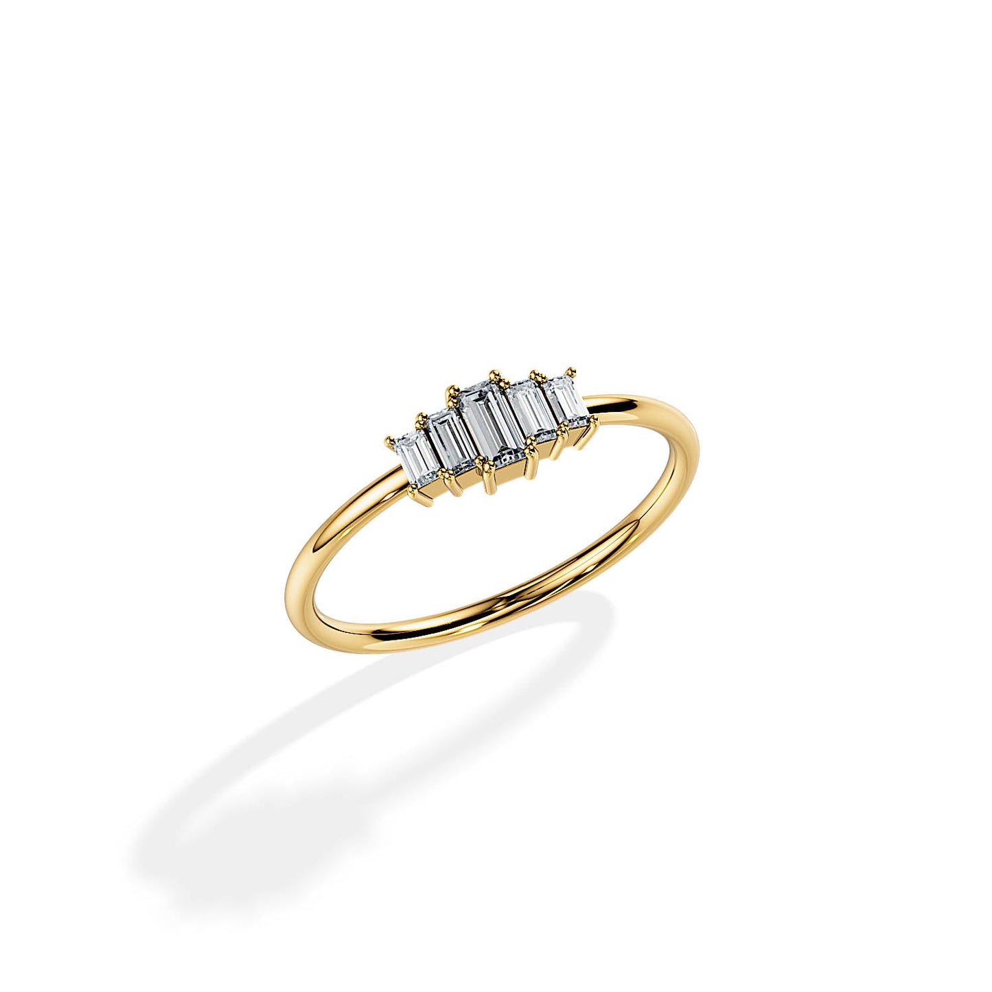 0.30 TCW Baguette Art Deco Moissanite Wedding Band