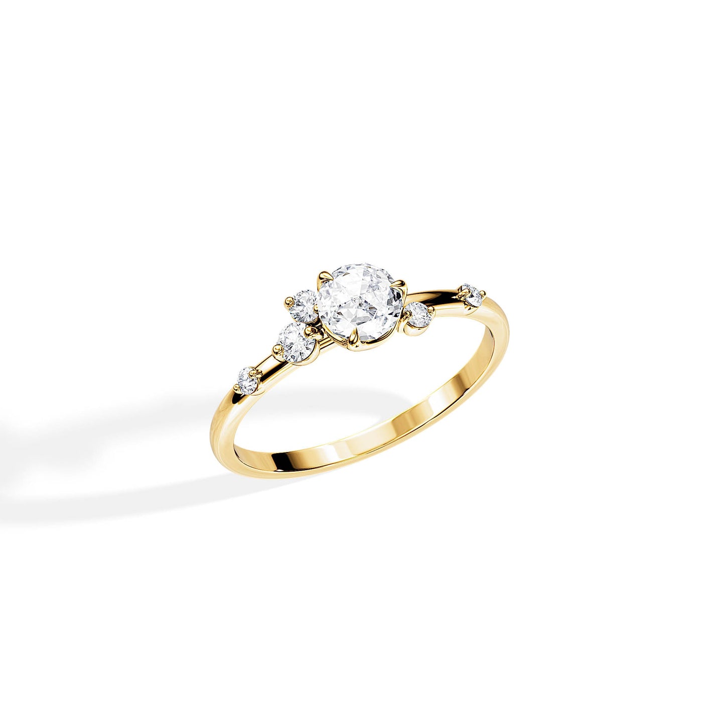 0.14 TCW Round Dainty Moissanite Wedding Band
