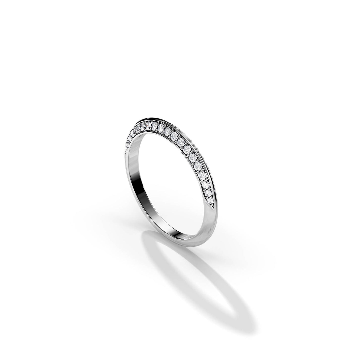 0.35 TCW Round Half Eternity Moissanite Wedding Band
