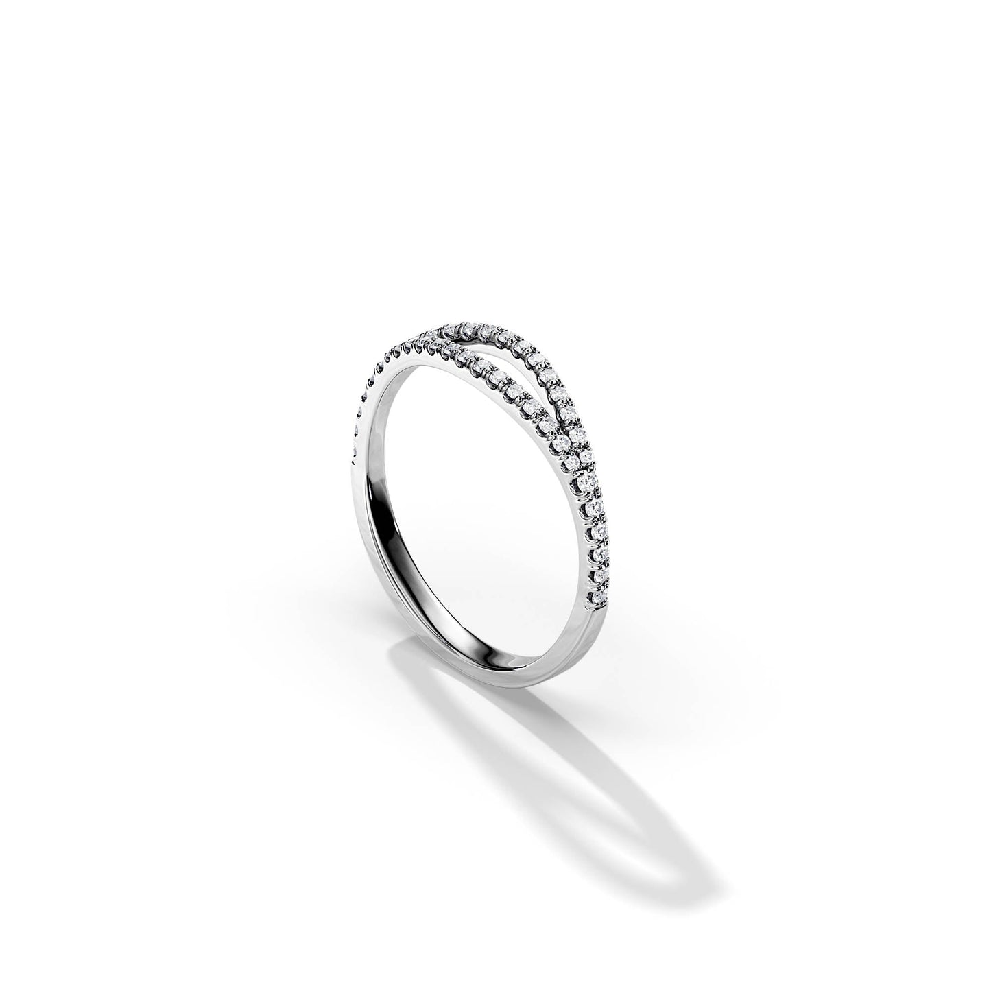 0.50 TCW Round Split Shank Wedding Band