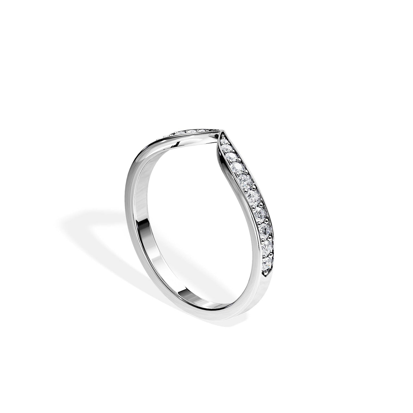 0.30 TCW Round Curved Style Wedding Band