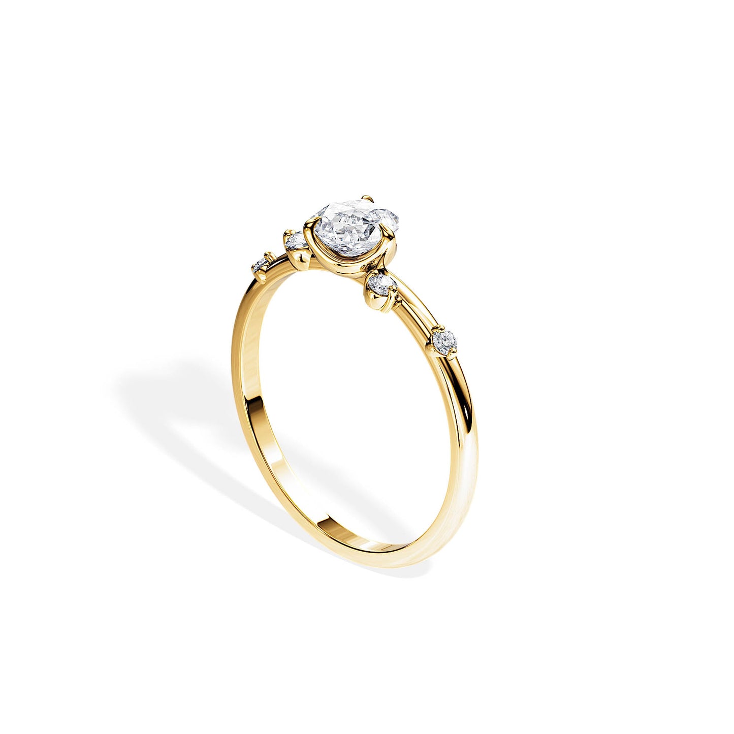0.14 TCW Round Dainty Moissanite Wedding Band