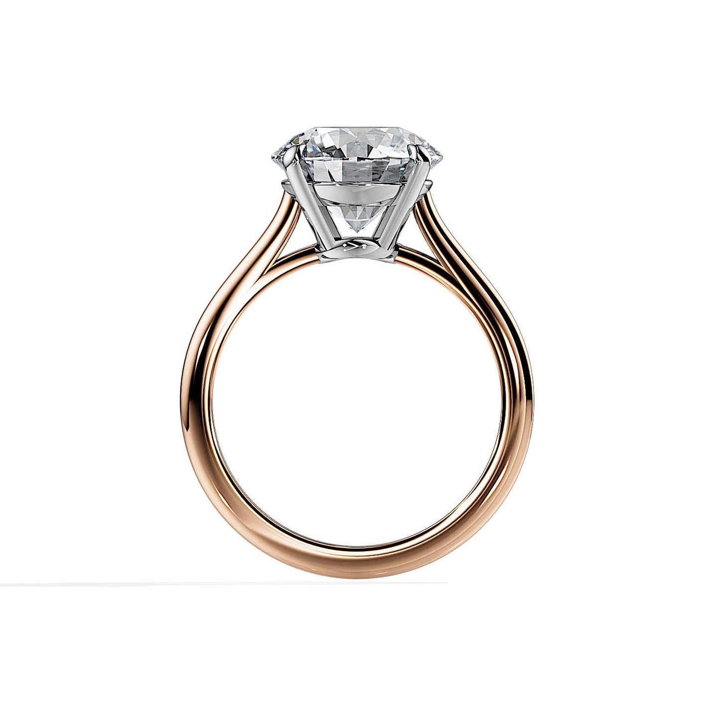 3.6 CT Round Solitaire Moissanite Engagement Ring